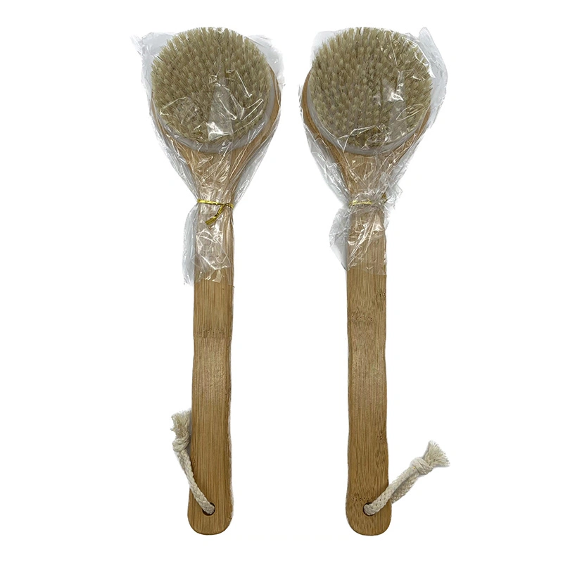 Long Handle Bristles Body Scrubber for Exfoliating and Smoothing Skin