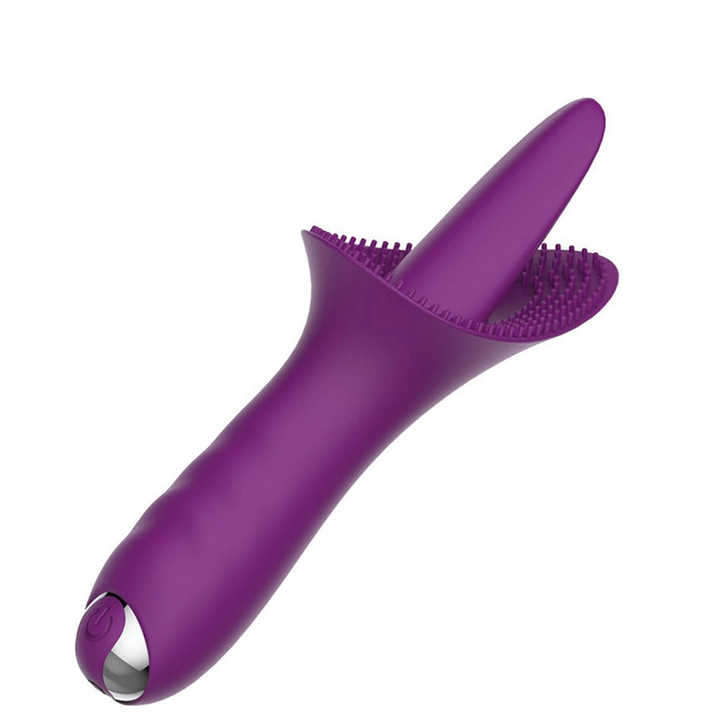 Rechargeable Flickering Tongue Vibrator with G-Spot Stimulating Function Sex Toy for Women