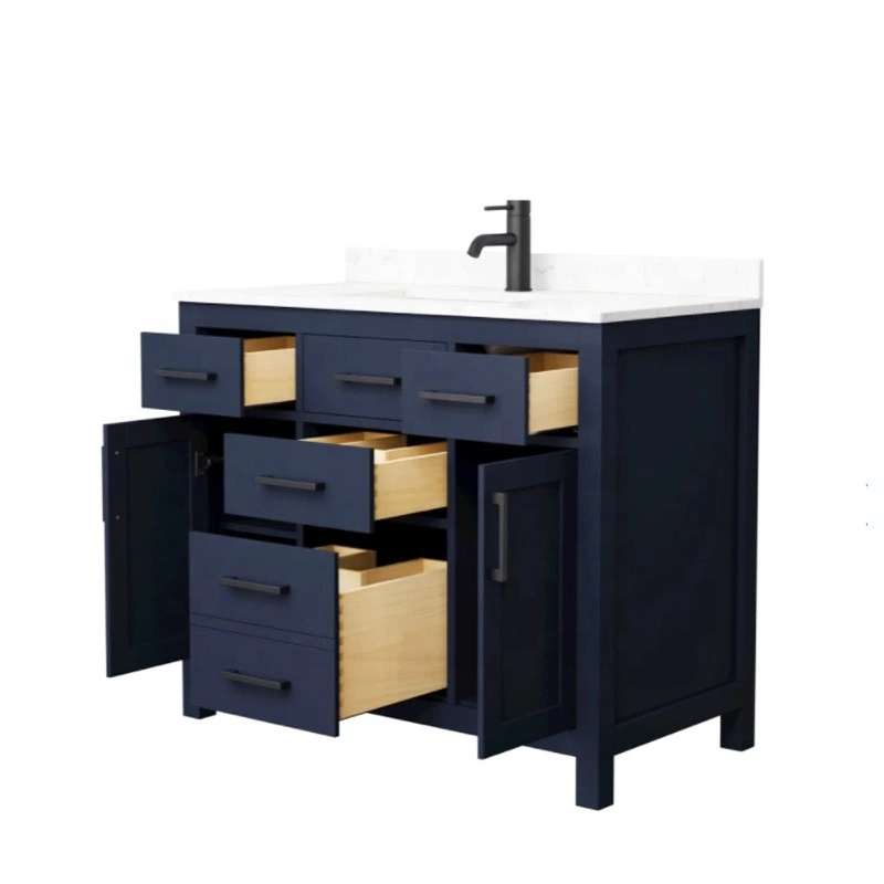 Rta Us Standard Size Blue Shaker Modern Bathroom Cabinet Vanity