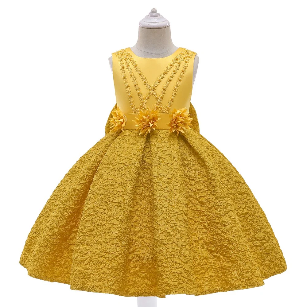 2021 Kids Clothes Puffy Girls Party Garment Ball Gown Princess Frock Lace Sweet Hot
