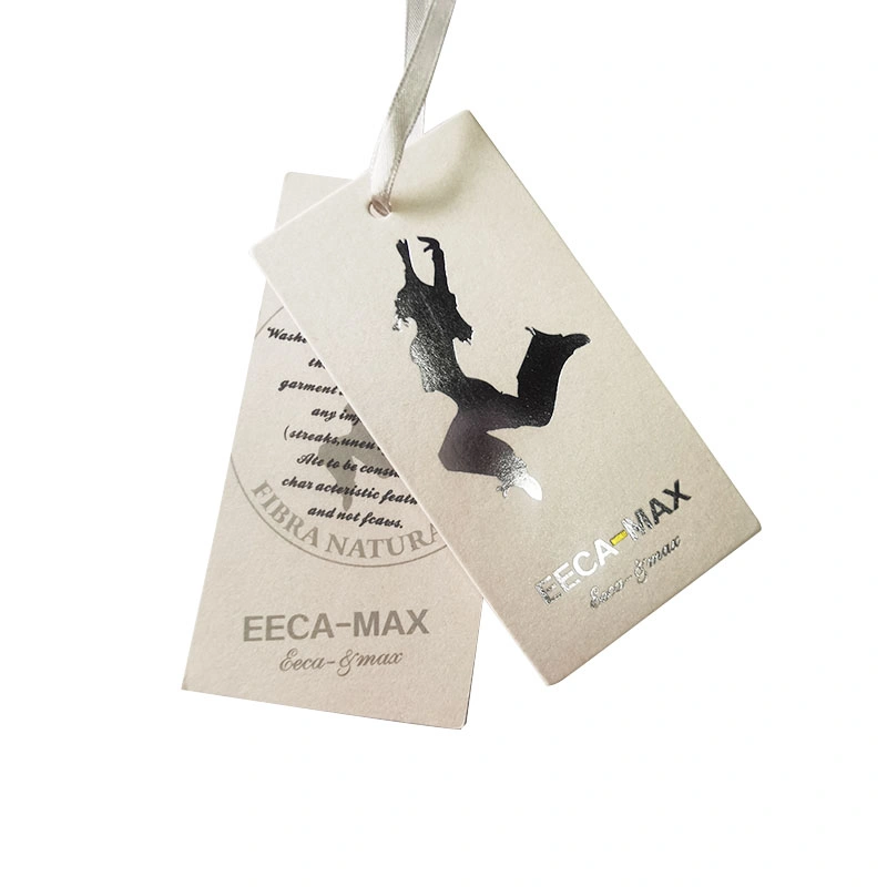 Printed Logo Clear PVC Hangtags Garment Clothes Custom Hang Tags, Luxury Swing Tags Set String Pin Design Paper Clothing Tags