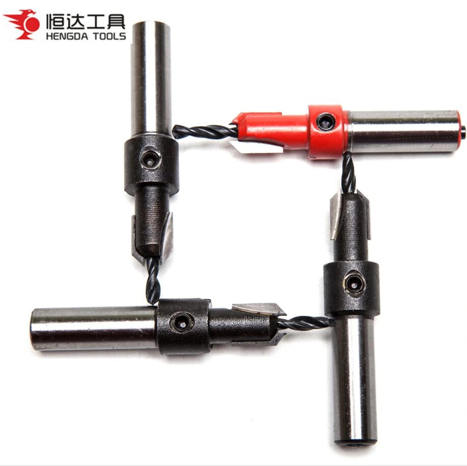 Round Shank Tct Carbide Tipped Wood Countersink Drill Bit for Wood Screw