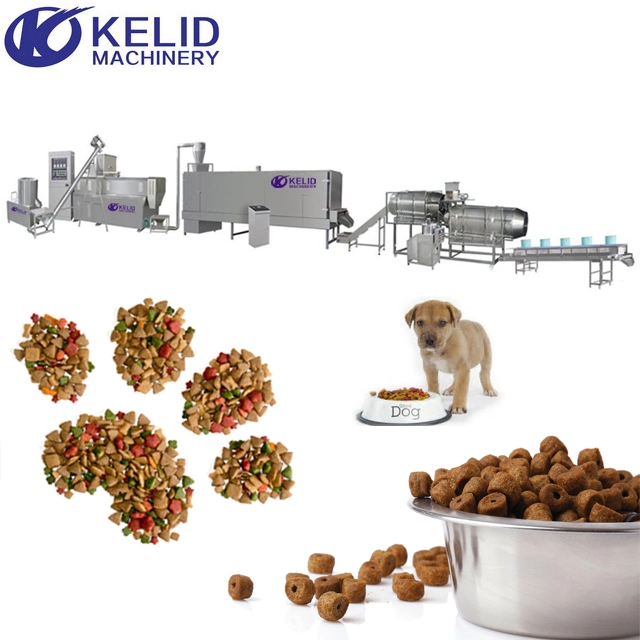 حوض سمك مغلي بالربيان الرطب كبير الحجم مع غمص سمك Pellet الحيوانات الأليفة Cat Dog Food آلة الطرد المعالجة