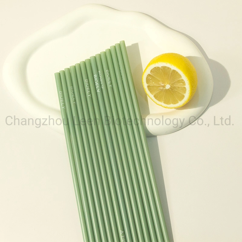 Eco Friendly Biodegradable Compostable Colorful PLA Straw Customized Logo 12*230 6/8*200mm Factory Price