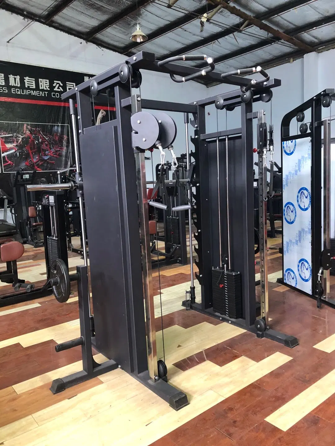 High quality/High cost performance  Gym Equipment Smith Machine & Dual Pulley System