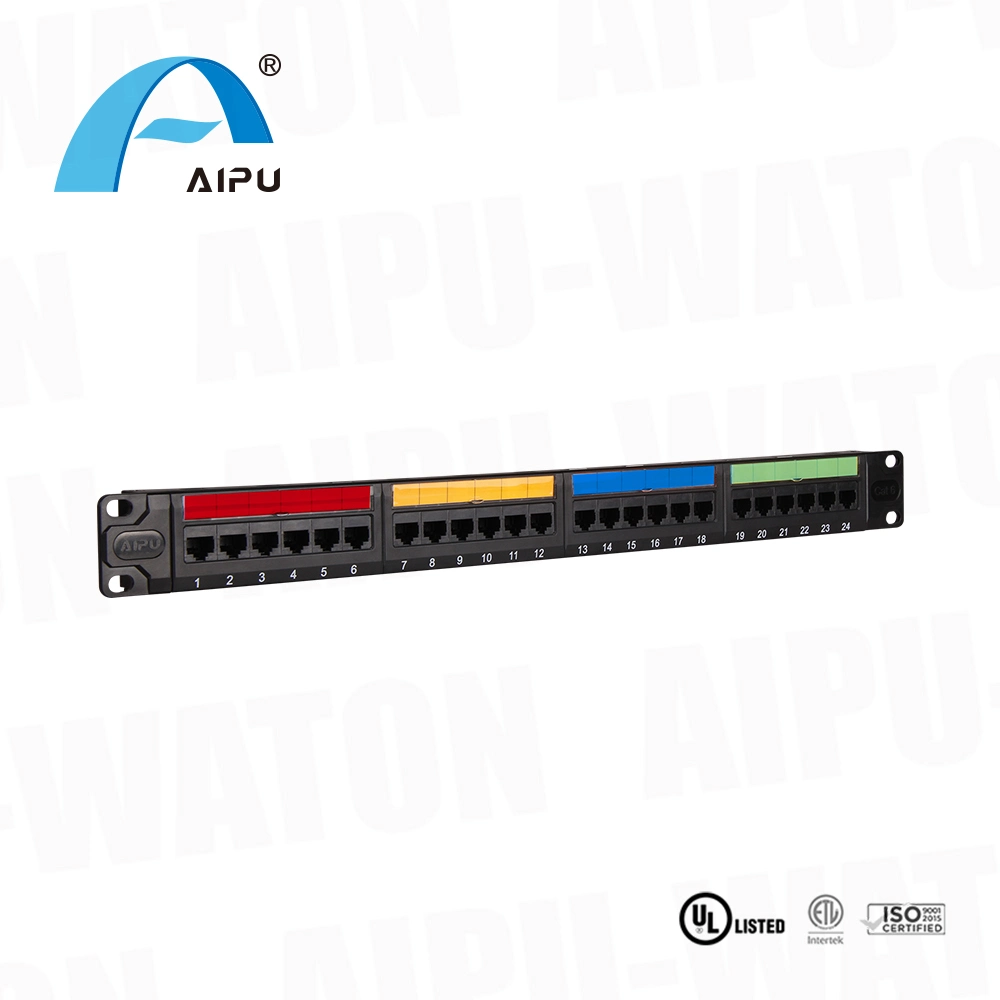 IDC Type CAT6 24 Ports UTP Patch Panel Full Loaded