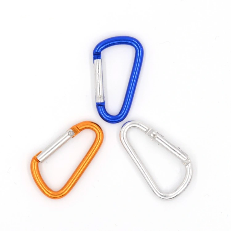 Aluminum Carabiner Lightweight D-Shape Spring Clips for Keychain Climbing Fishing, Hiking Outdoor