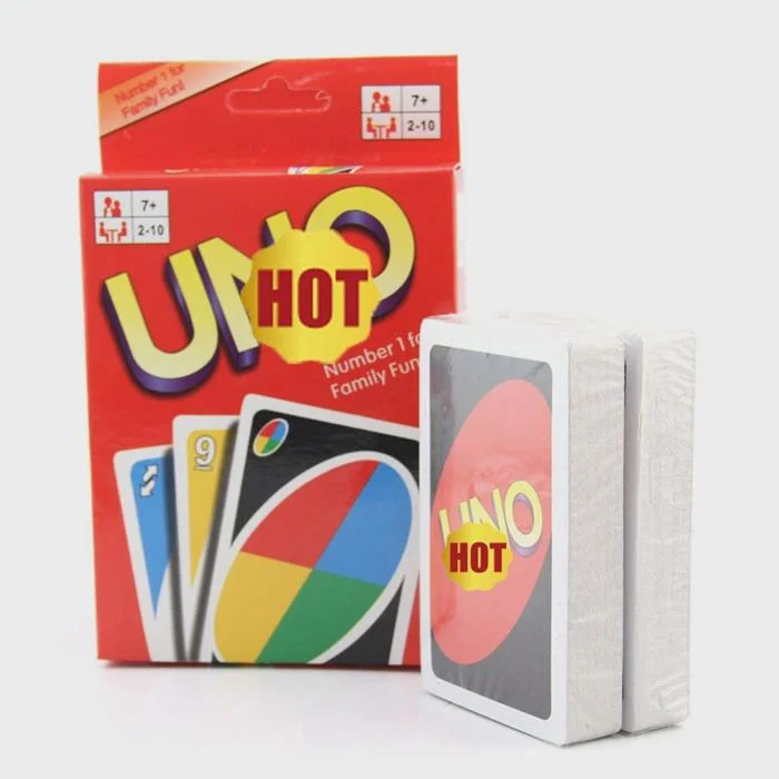Hot Custom Uno Card famille jouant Flip Card Boardgame