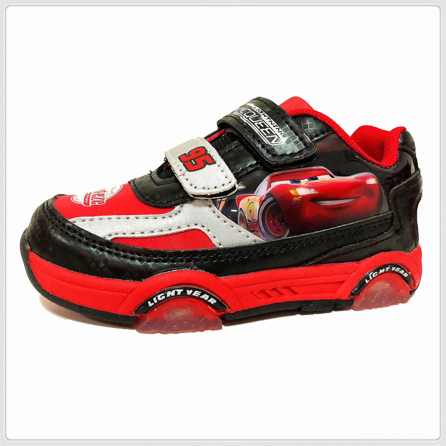 Boy's Shoes PU Upper with PVC Patch with Lights