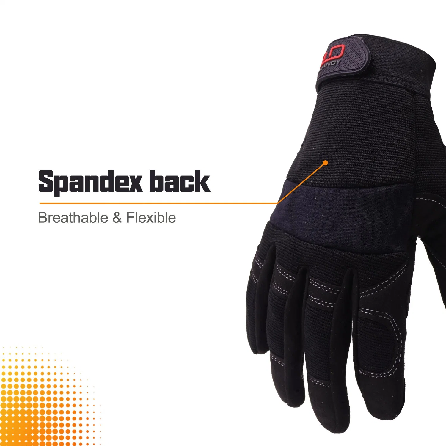 Prisafety Gants de protection confortables et dextres pour mécaniciens, anti-abrasion, gants de sécurité pour hommes.