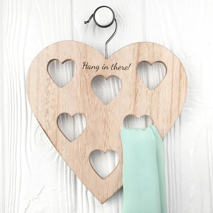 Heart Shape Scarf Holder Mother's Day The Best Wood Gifts