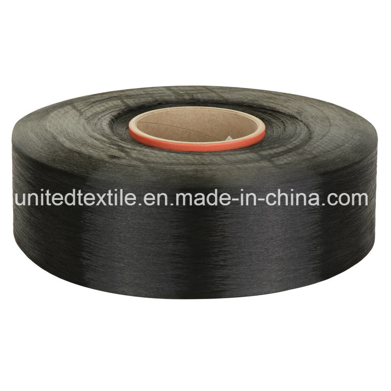 Polyester Dope Dyed Black Yarn with 600d/192f Round Bright FDY