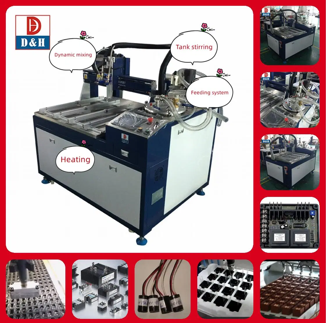 Glue Potting Machine for Electronic Board in Plastic Box