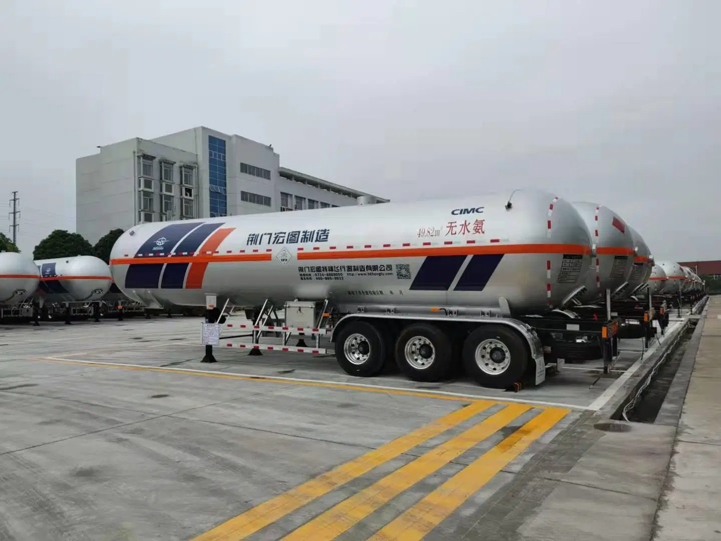 3axles LPG High Volume Trasnportation Tanker LPG Semi Trailer for Gas Plant