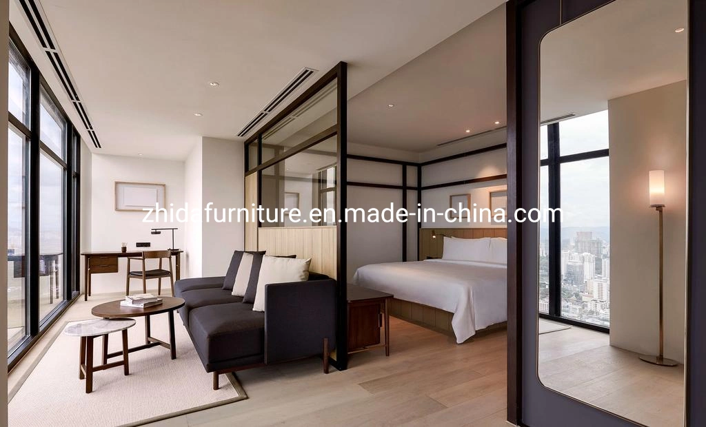 Chinese Furniture Manufacturer King Size Bed for Hotel Bedroom Furniture