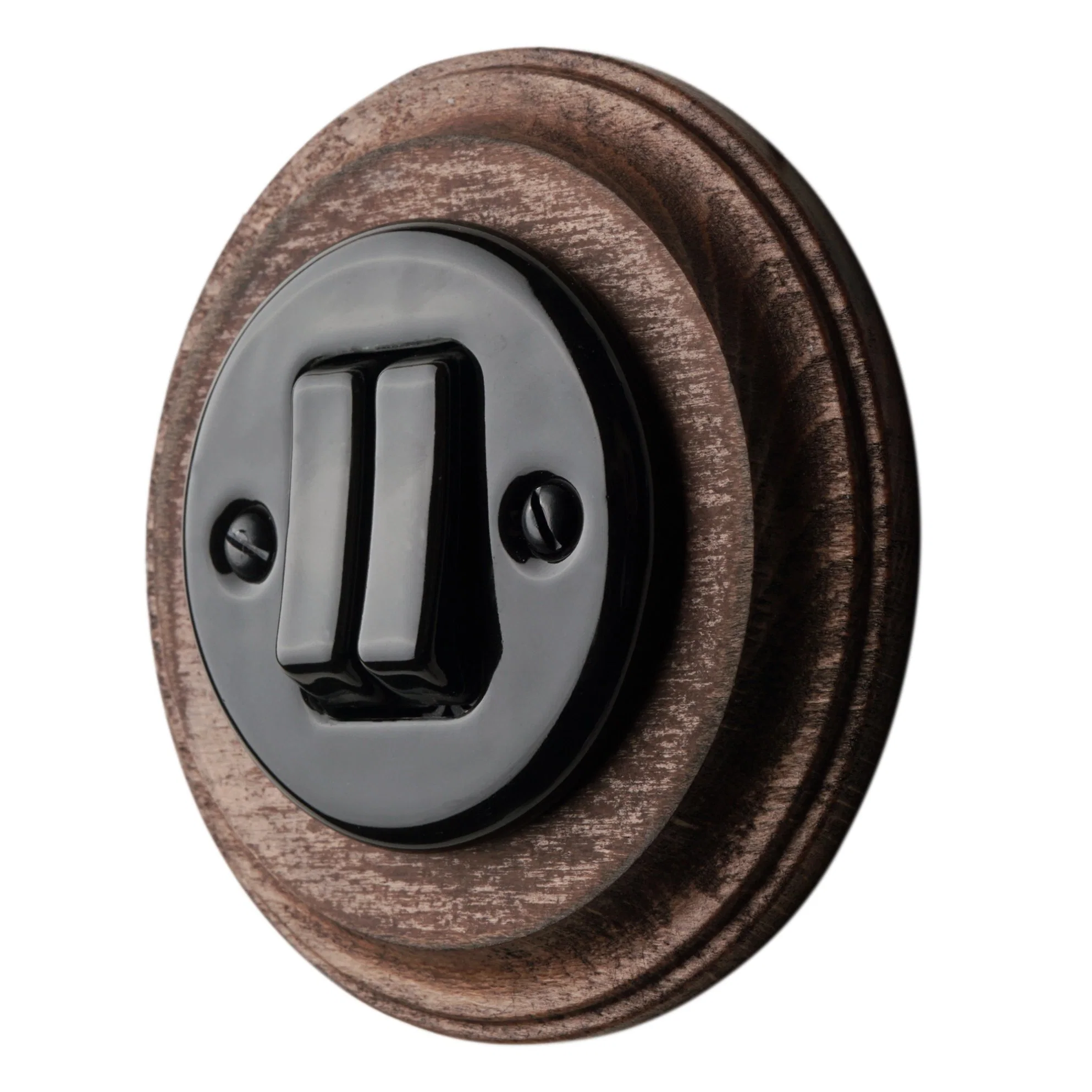 Keruida Flush Mounted Ceramic Button Wall Switch Without Wooden Frame