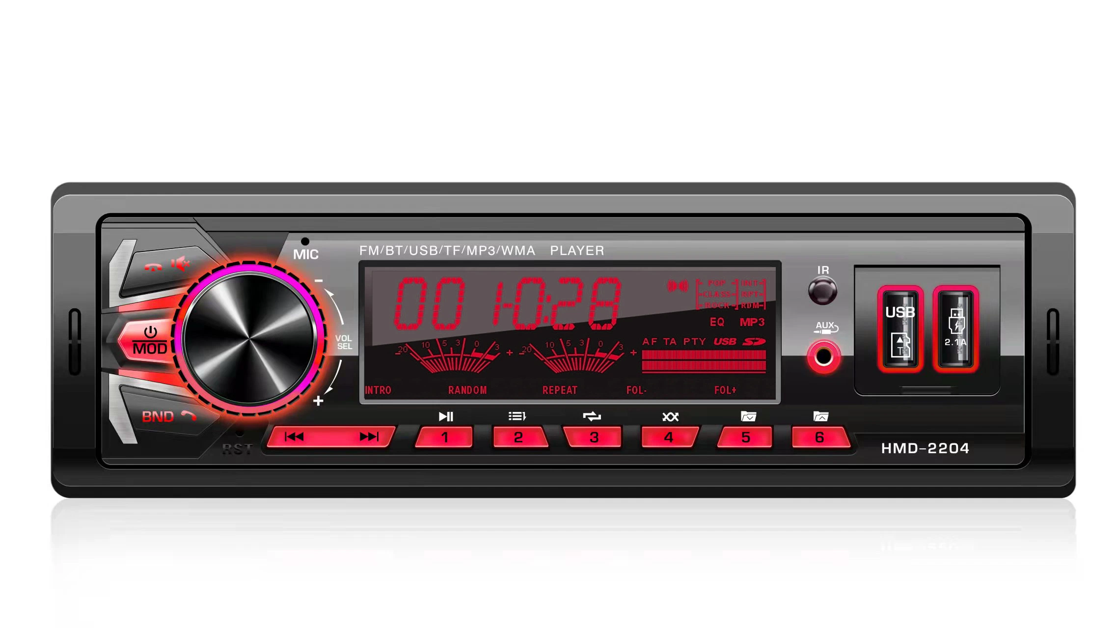 مشغل MP3 راديو تلقائي FM مع نظام صوت ستيريو للسيارة مع مخرج AUX (الأجهزة الإضافية)