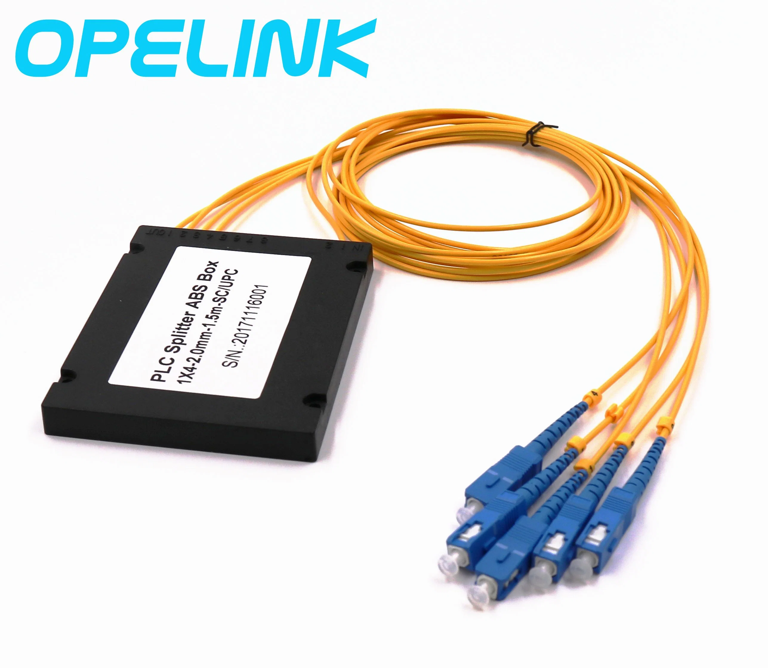 1X4 ABS Box Optical Fiber PLC Splitter with Sc Connector