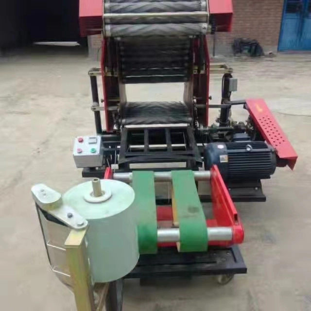 Portable Electric Metal Scrap Automatic Round Hay Baler Silage Packing Wrapper Machine