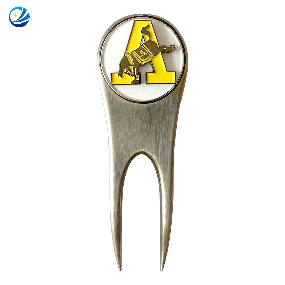 Marcador de bola de golfe e ferramenta de reparação de Divot de golfe personalizada Golf Divot Tool