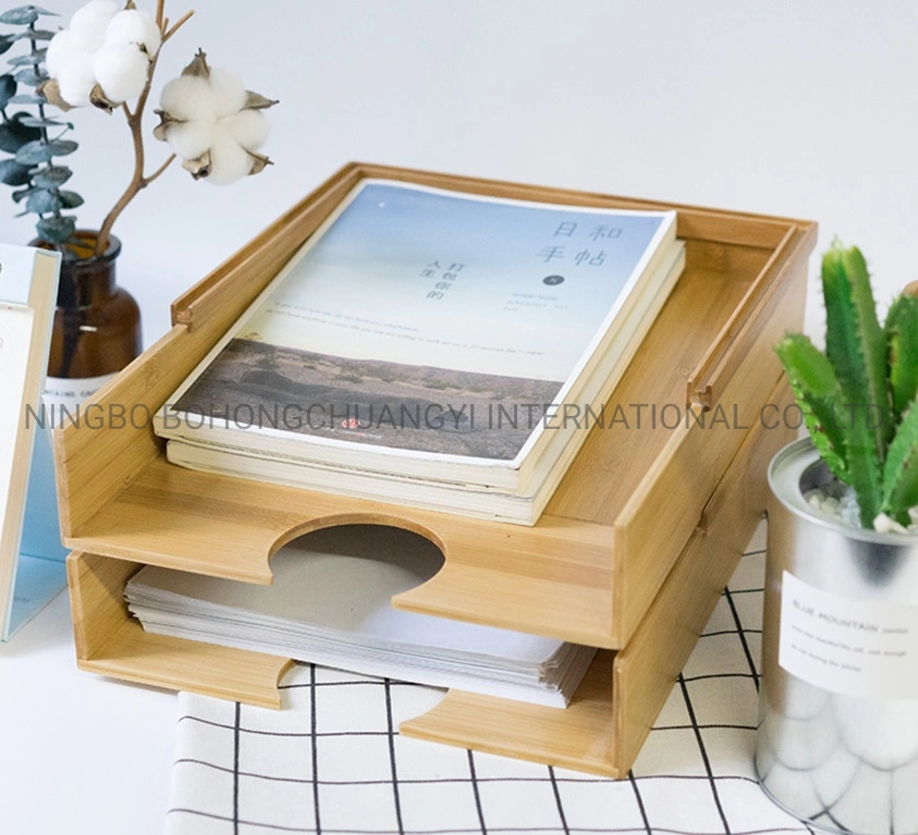 Holzbambo Desktop Organizer Papierdatei Dokumentablage