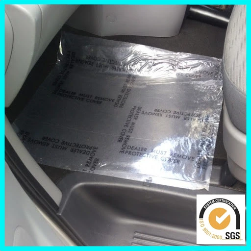 &prime; Dealer Must Remove&prime; Clear Auto Carpet Protective Film with Printing