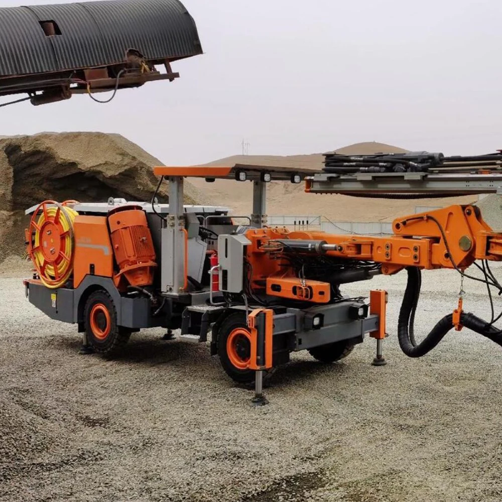 Max. 500m Diesel D Miningwell Twin Three Single-Boom Underground Mine Drill Drilling Jumbo Uj33