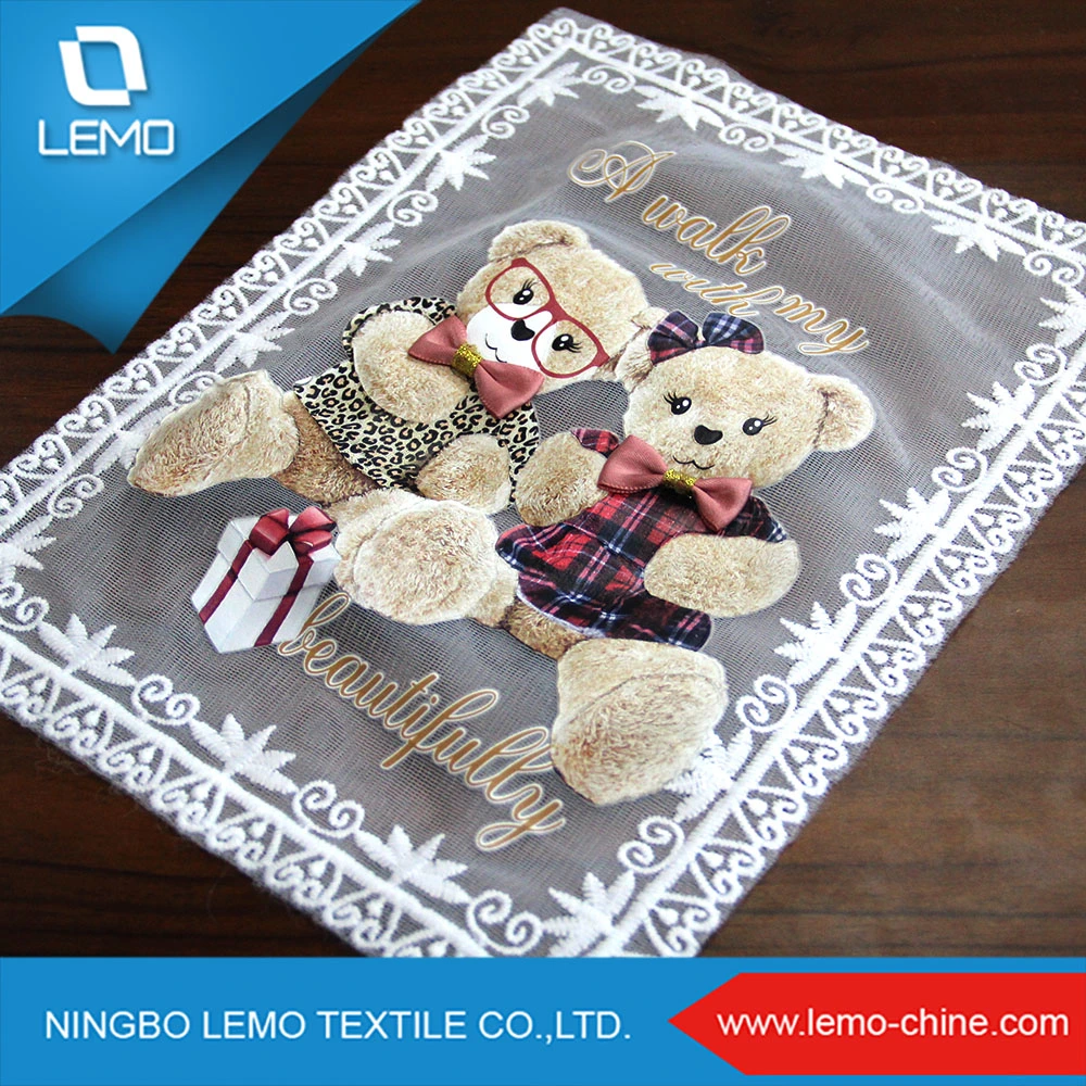 Bears Pattern New Fashion Beautiful Embroidery Textile Lace