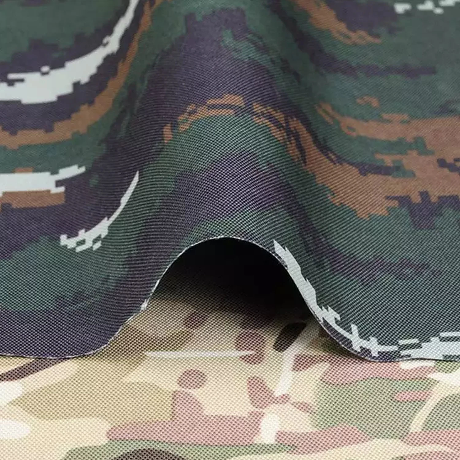 Olive Green Camouflage Waterproof Polyester Cordura Oxford Coated Camo Fabric Nylon Fabric