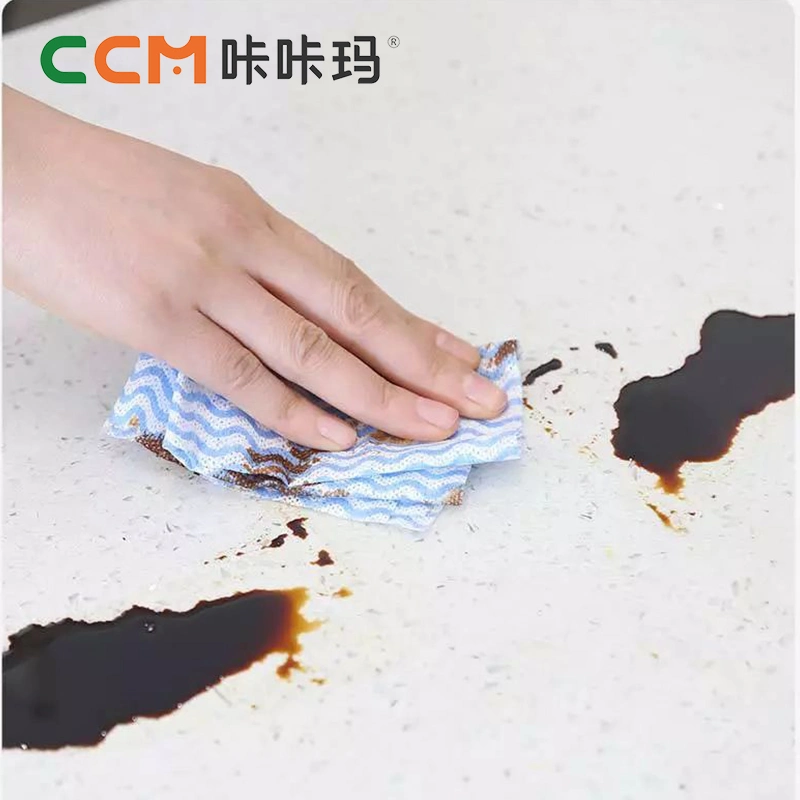 Nonwoven Microfiber Kitchen Towel Easy Cleaning Perforated Disposable Cleaning Cloth