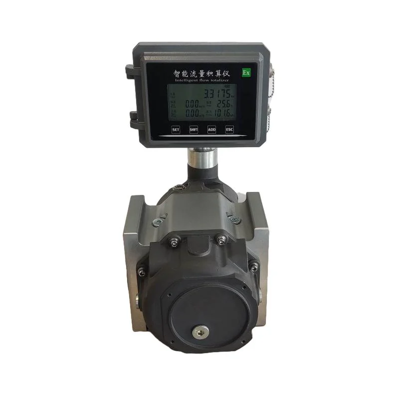 Medidor de flujo de rueda de cintura LCD digital de alta precisión de rango amplio Gas Roots Flow Meter Precio del fabricante