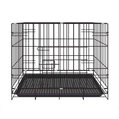 Haute qualité personnalisée pliable acier inoxydable robuste Vente bon marché stocké Cage de cage pour chiens en métal à prix réduit