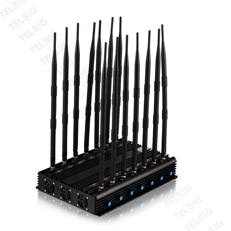 Desktop Signal 2g/3G/4G Mobile Cell Phone Interceptor Signal Jammer Lojack VHF UHF GPS WiFi Jammer