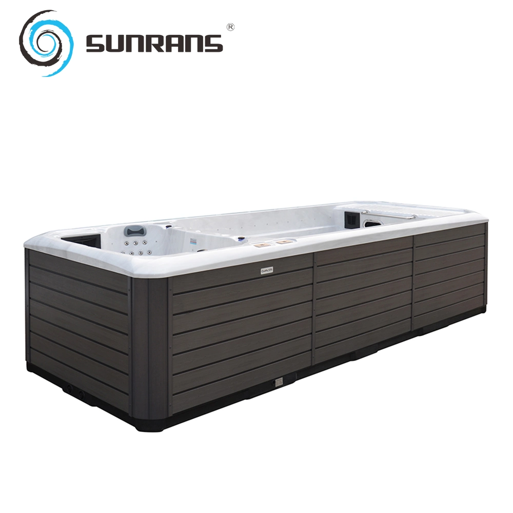 Sunrans piscine autoportante approuvé ce double zone nager Spa Piscine au dessus du sol