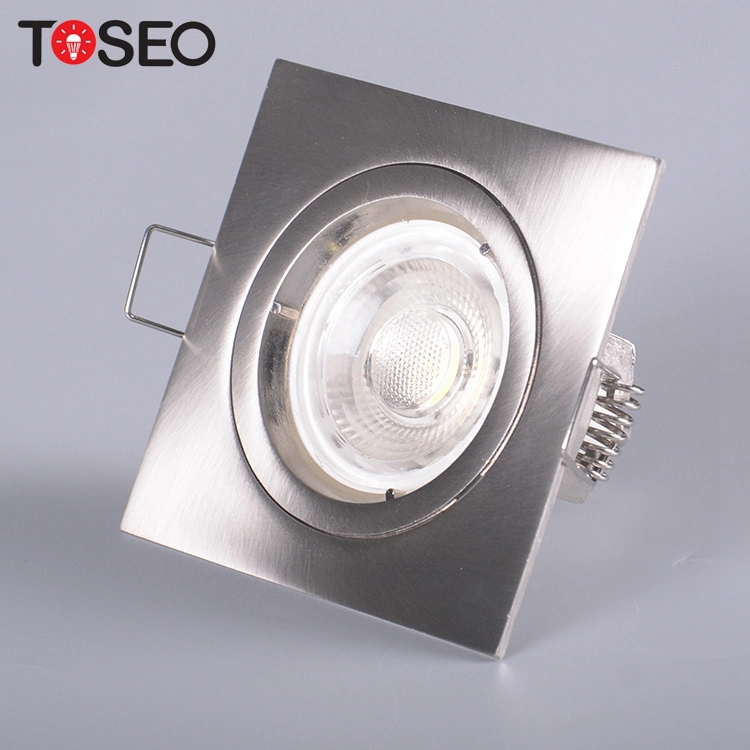 Aluminum Square Deisgn Black White GU10 Mr 16 Downlight Ceiling Flat Down Light