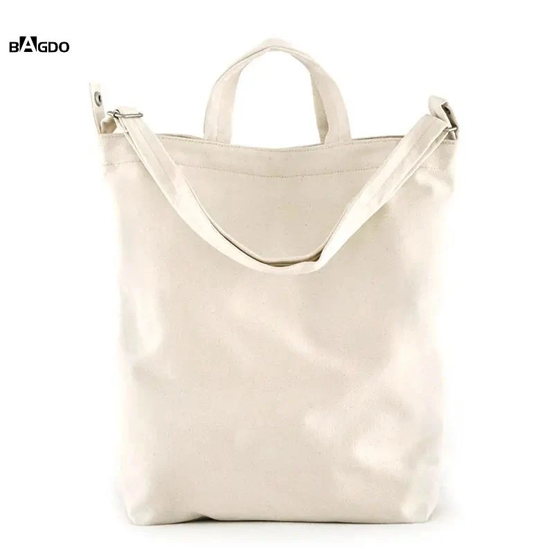 Girls Women's Canvas Tote Bags Polyester Sublimation Printing Shopping Bag