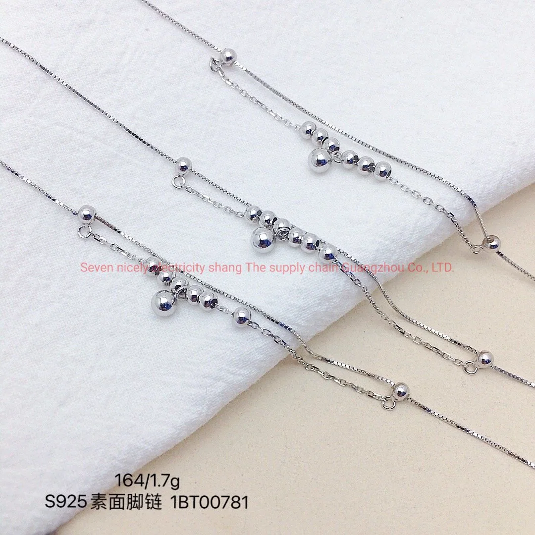 OEM Custom 925 Silver Fashion Jewelry CZ Wholesale/Supplier Jewellery Anklet