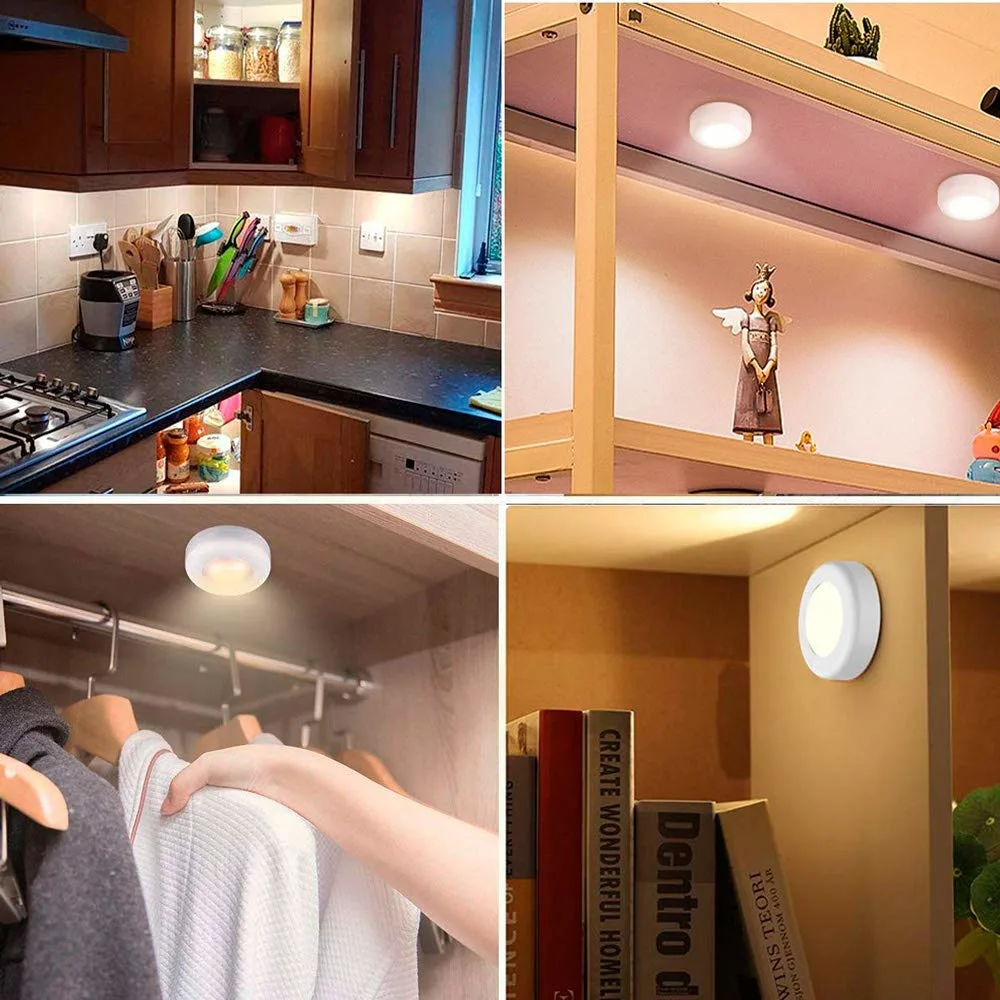 16 Colors Remote Control 3AAA Battery Operated Night Lighting Portable LED Cabinet Kitchen Closet Light