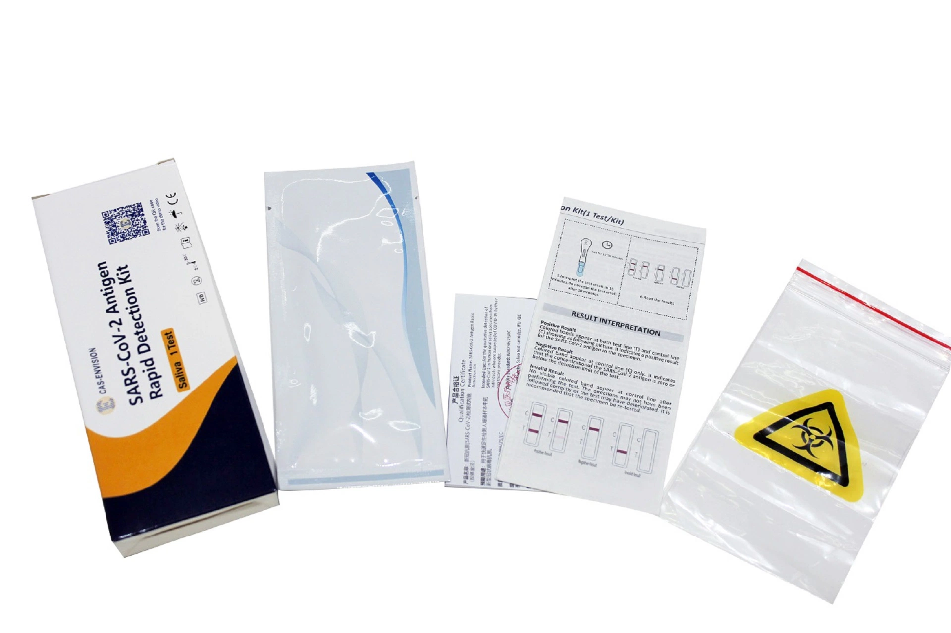 CAS Fast Reaction Rapid Diagnostic Home-Use Rapid Test Kit Antigen Комплект для быстрой слюны