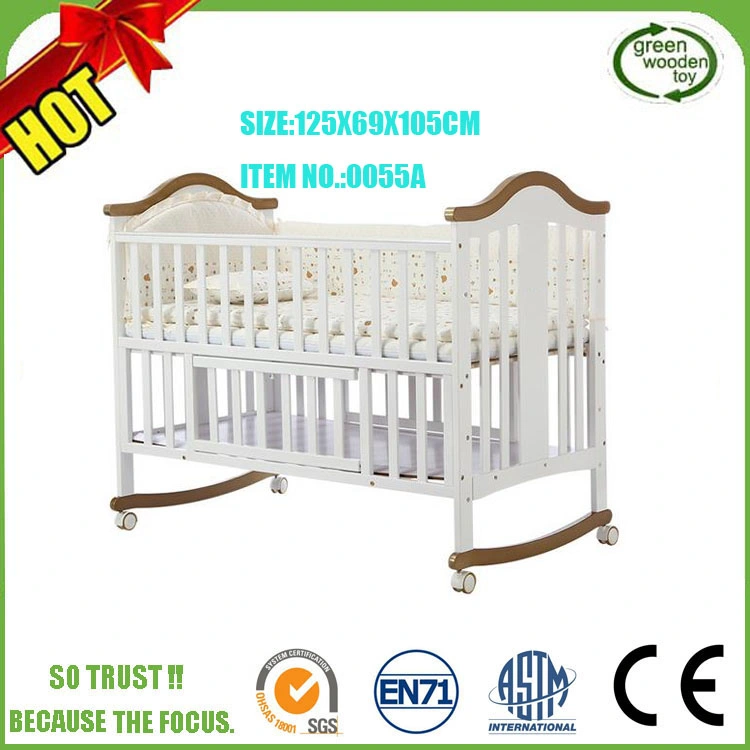 Handmade Antique Wholesale Unique Modern Solid Wooden Baby Cribs