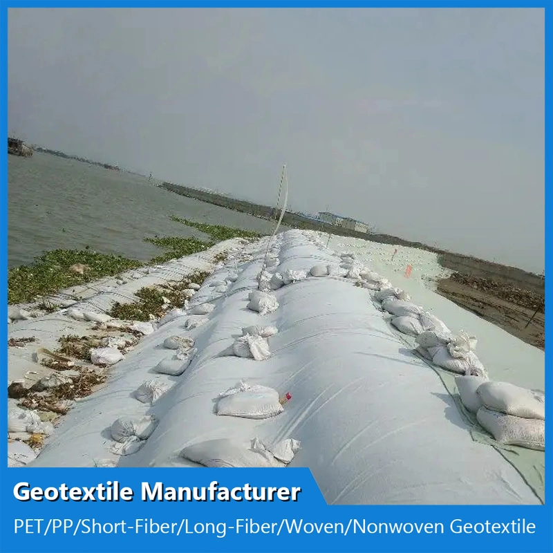 فتيلة بوليستر للحيوانات الأليفة/ألياف طويلة غير منسوجة Geotextile جهة تصنيع الفلترة ومكافحة تسرب المياه من اجل محطة معالجة مياه الصرف الصحى/محطة طمر النفايات/التخزين الملوث