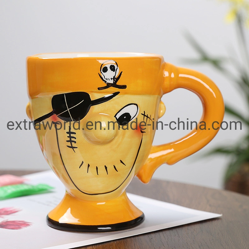 Nouvelle tendance populaire Pirate Handpainted tasse à café de l'autocollant d'enfants cadeau d'anniversaire
