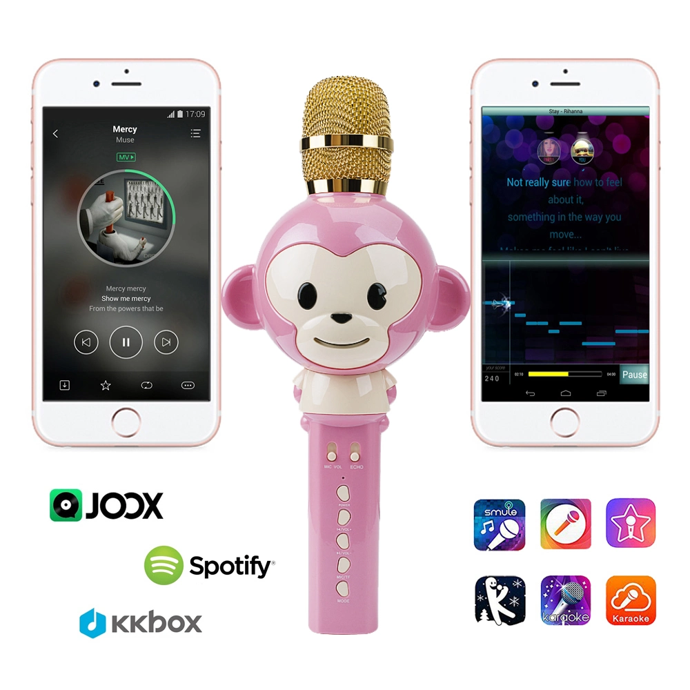 Mini Bluetooth Speaker Karaoke Microphone Kids Karaoke Machine for Mobile Phone