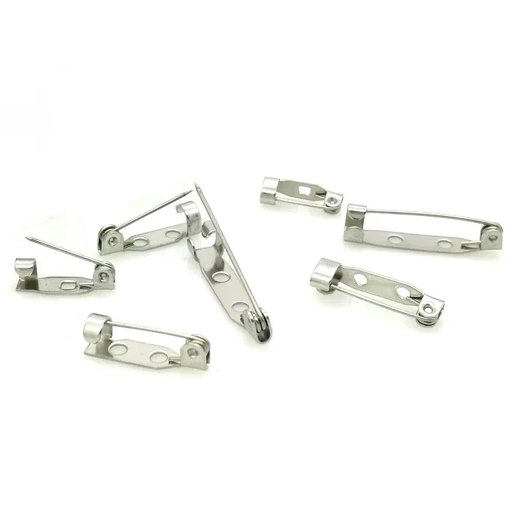 Stainless Steel Brooch Bar Pins Findings Safety Catch Back Pins for Craft Jewelry Making DIY Findings