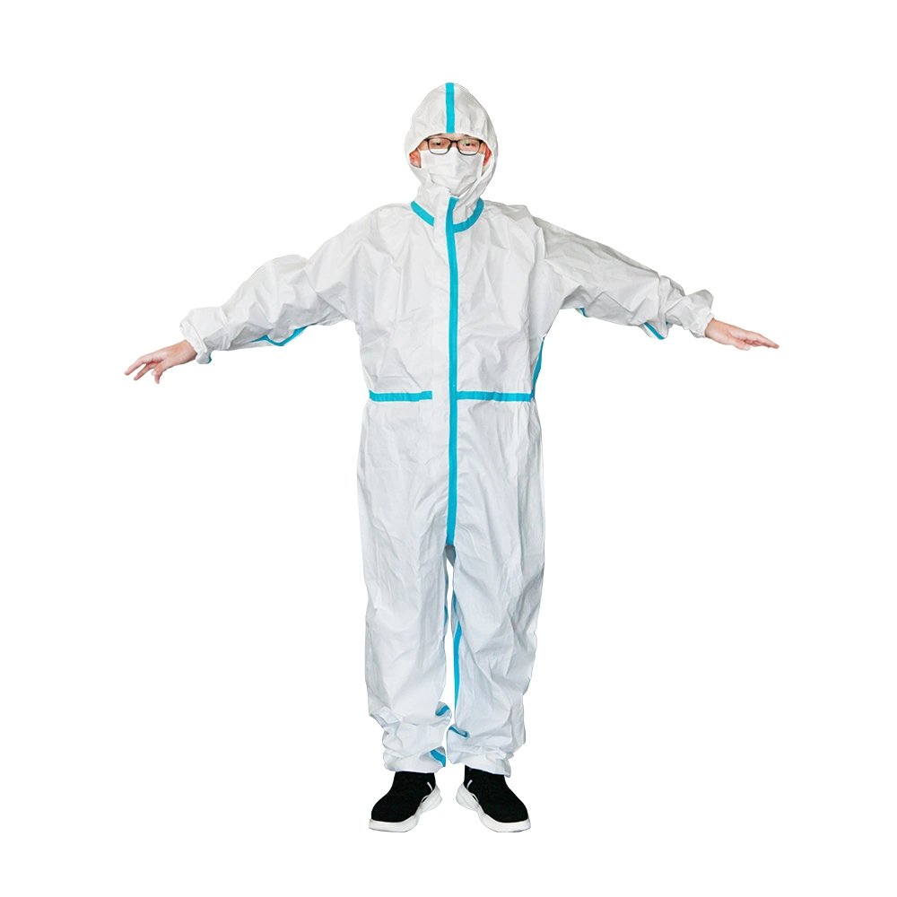 Wholesale Nonwoven Disposable Protective Clothing Isolation Safety Coverall Suit