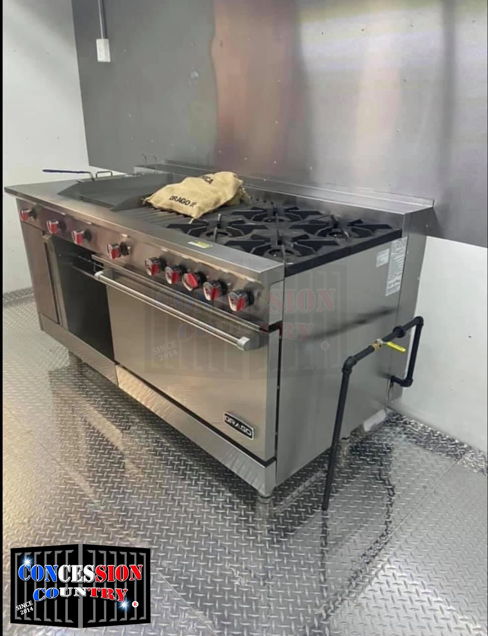 New Concession Stand Trailer Kitchen Fryer Stove Outdoor Food Cart