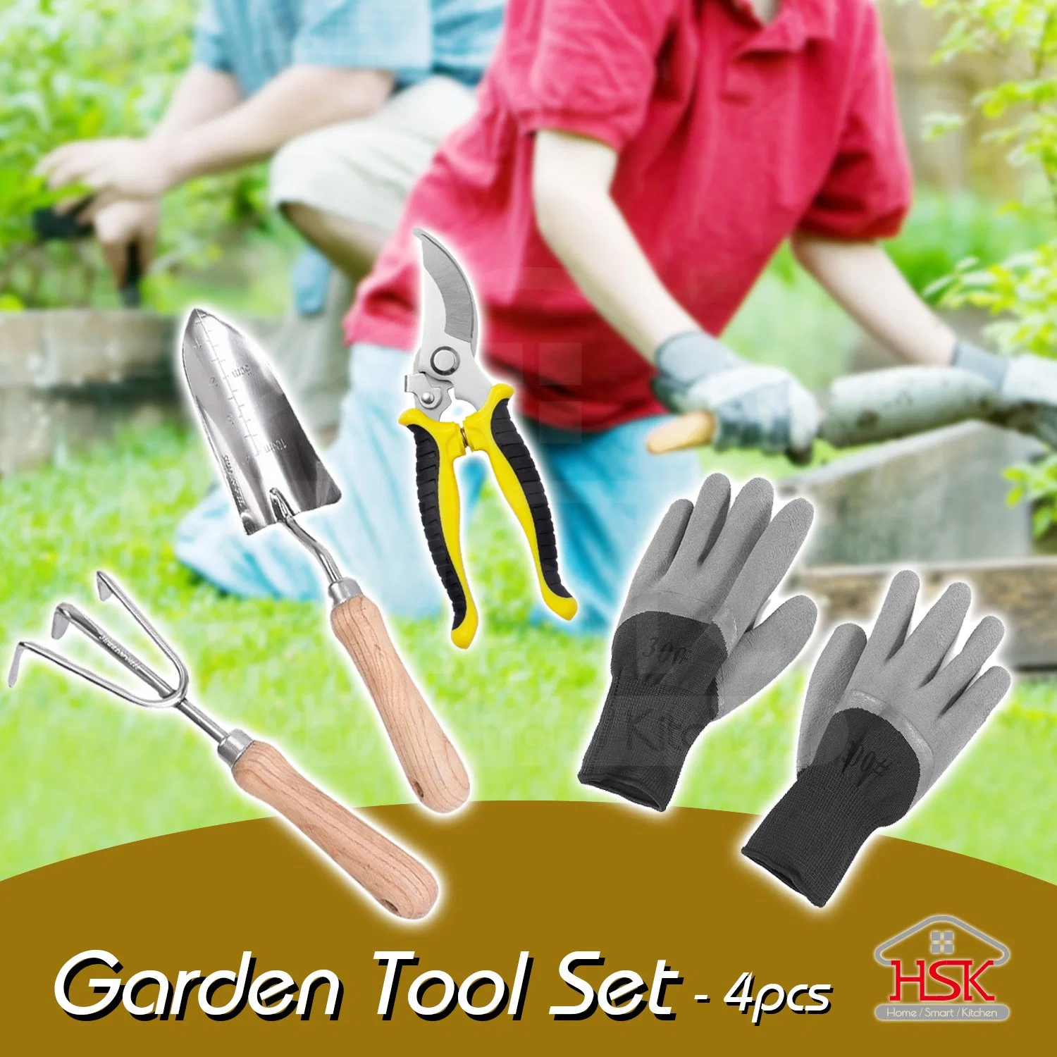 Wooden Handle Gardening Kit Garden Tools Set