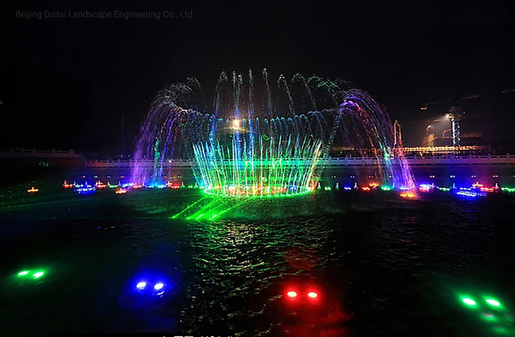 Fontaine d'eau de danse musicale flottante de Big Lake avec lumières DMX512