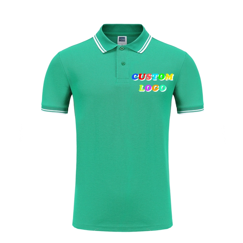 Uni Blank Weiß Schwarz Golf Sport Custom Logo Bestickt Baumwolle Herren′ Poloshirt