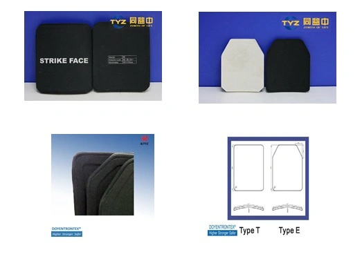 Ballistic Plate Hard Armor with Polyethylene and Ceramic Aluminum Oxide (TYZ-NIJ III ICW-IIIA9mm)